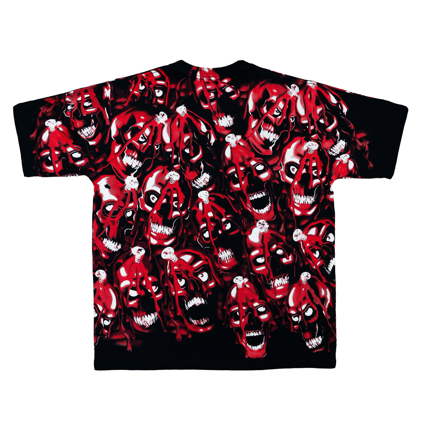 RED SKULL PILE TEE