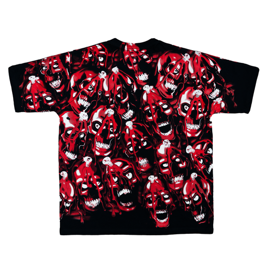 RED SKULL PILE TEE