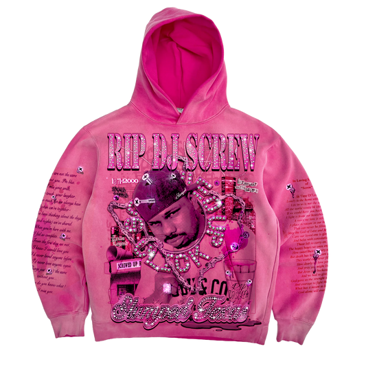 PINK AIR BRUSHED DJ SCREW HOODIE